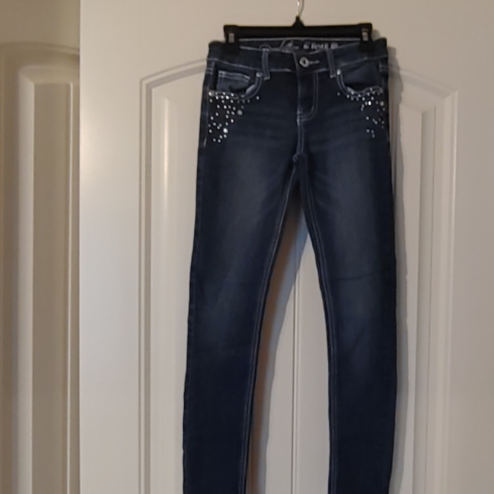 Girl studded jeans